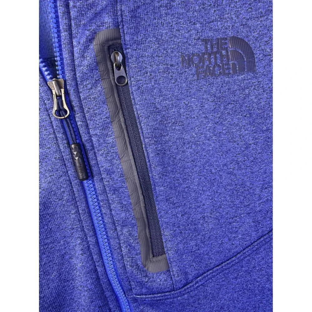 The North Face Quarter Zip Pullover Mens Large Blue Heathered Outdoor Athleisure